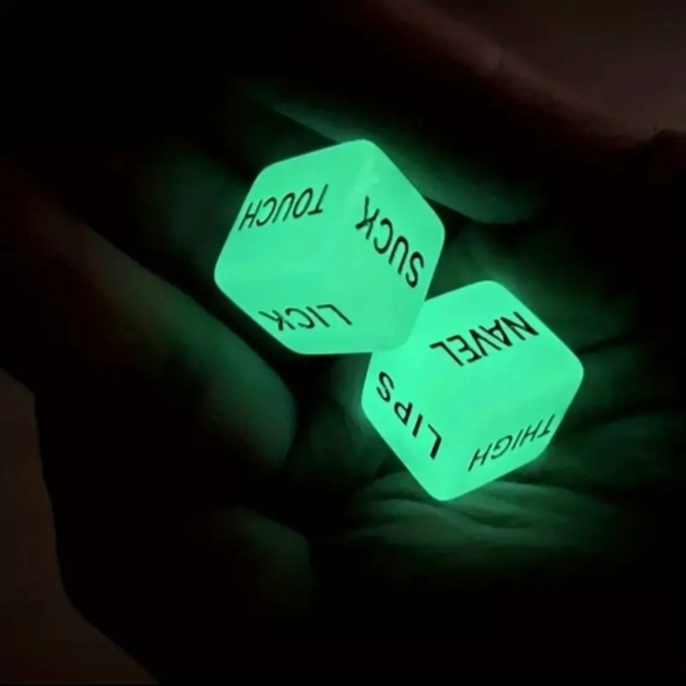 Glow In The Dark Love Dice for Couples 2‎ Dice Included